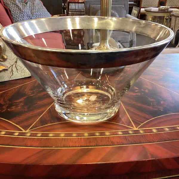 Silver Rimmed Salad Bowl
