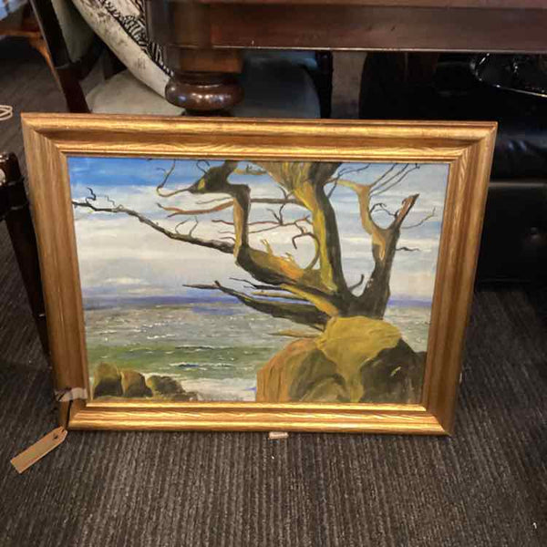 Rocky Shoreline Oil Painting