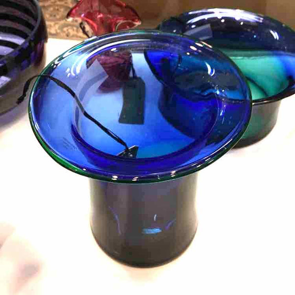Cobalt Blue Lip Glass Vase