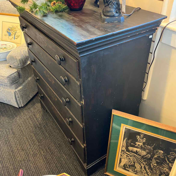 Antique Painted And Stenciled Chest