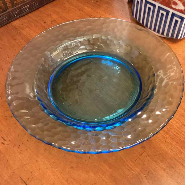 Set of 6 Blue Glass Salad Bowls