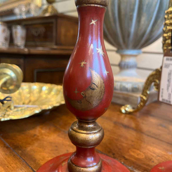 Pair Of Red And Gold Candlesticks