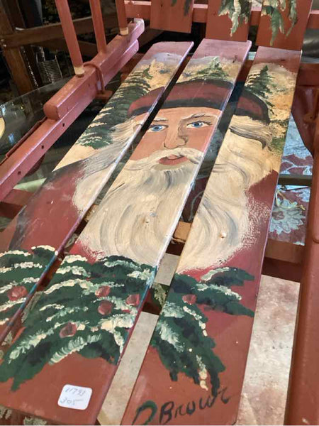 Vintage Hand Painted Sled