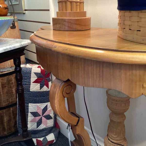 Vintage Biedermeier Style Demilune Table