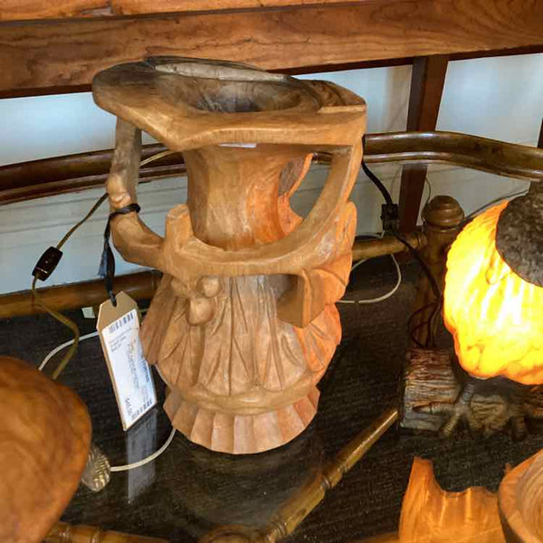 Carved Wooden Vase