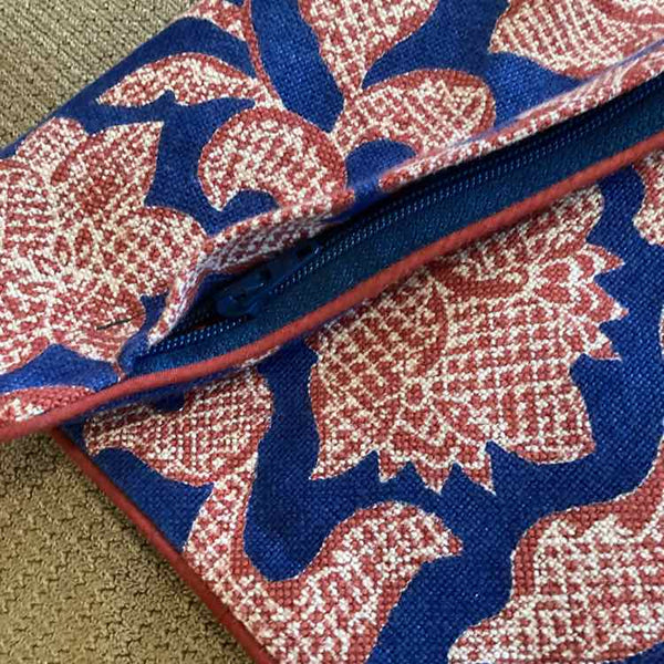John Robshaw Red And Navy Pillow Cover/No Insert