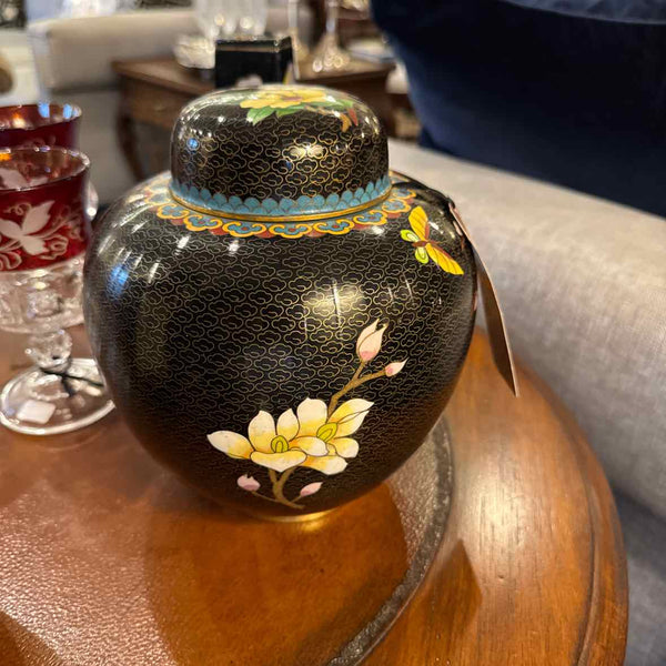 Cloisonne Floral Jar