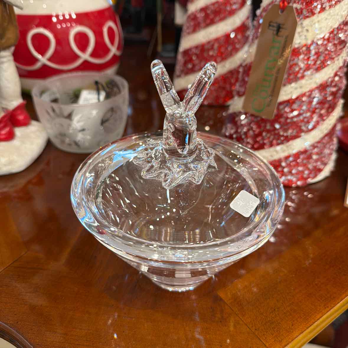 Steuben Ram Head Covered Dish