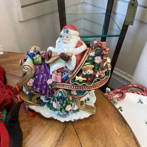 Fitz &  Floyd Santa Music Box