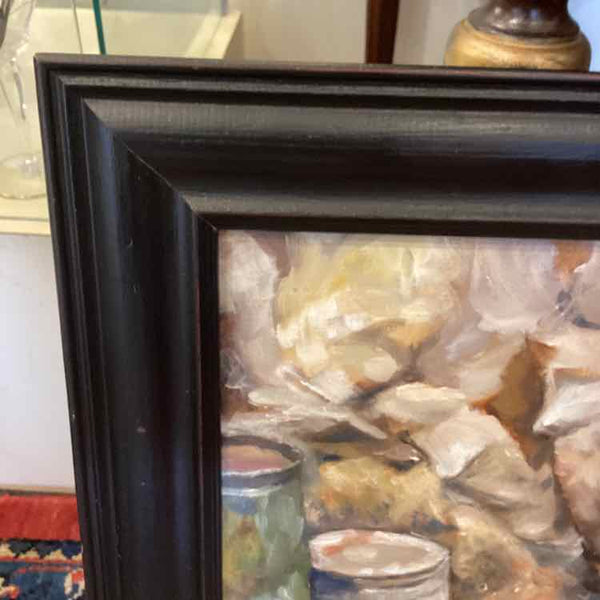 "Curiosity" Rooster Oil Painting
