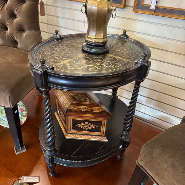 "As Is" Side Table w/Barley Twist Legs