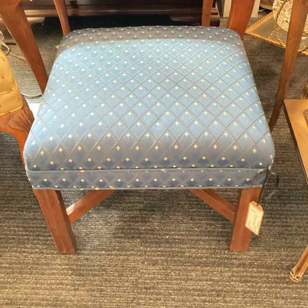 Square Blue Ottoman