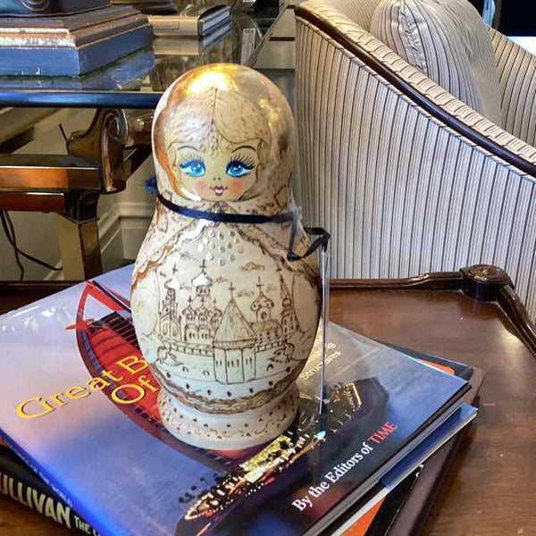 Gold Inlay Russian Nesting Dolls