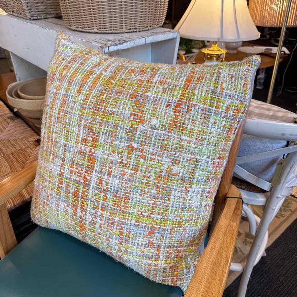 Orange And Green Down Pillow