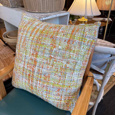 Orange And Green Down Pillow