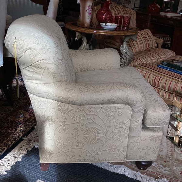 Ethan Allen Cream Floral Print Chair