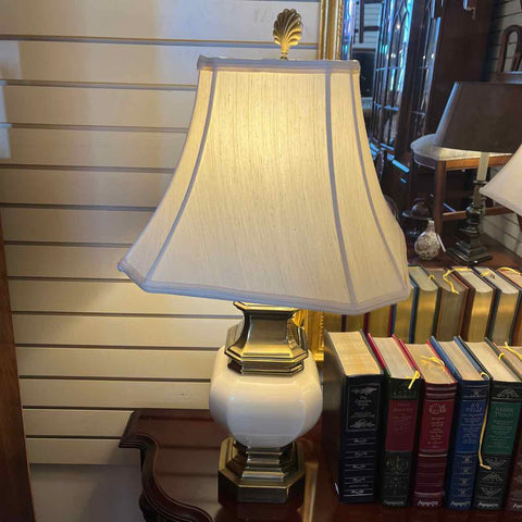 Stiffel Lamp Brass &  Porcelain