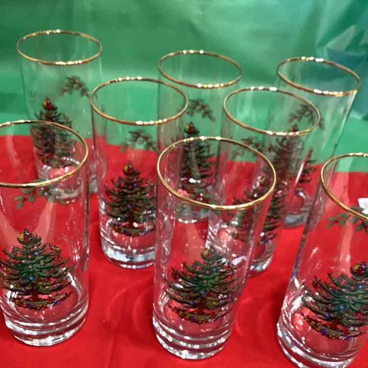 Set of 8 Spode Highball Glasses