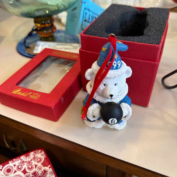 1999 Santa Bear Ornament (Marshall Fields)