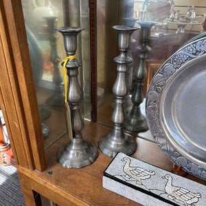 Pair of Pewter Candlesticks