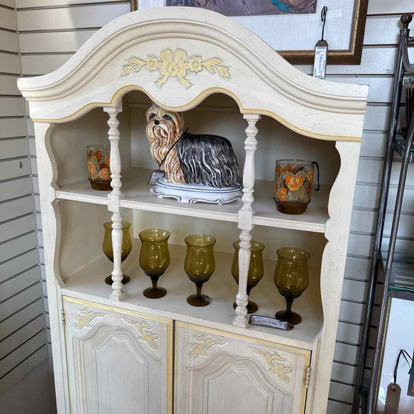 Vintage 2 Door Off White & Yellow Dresser