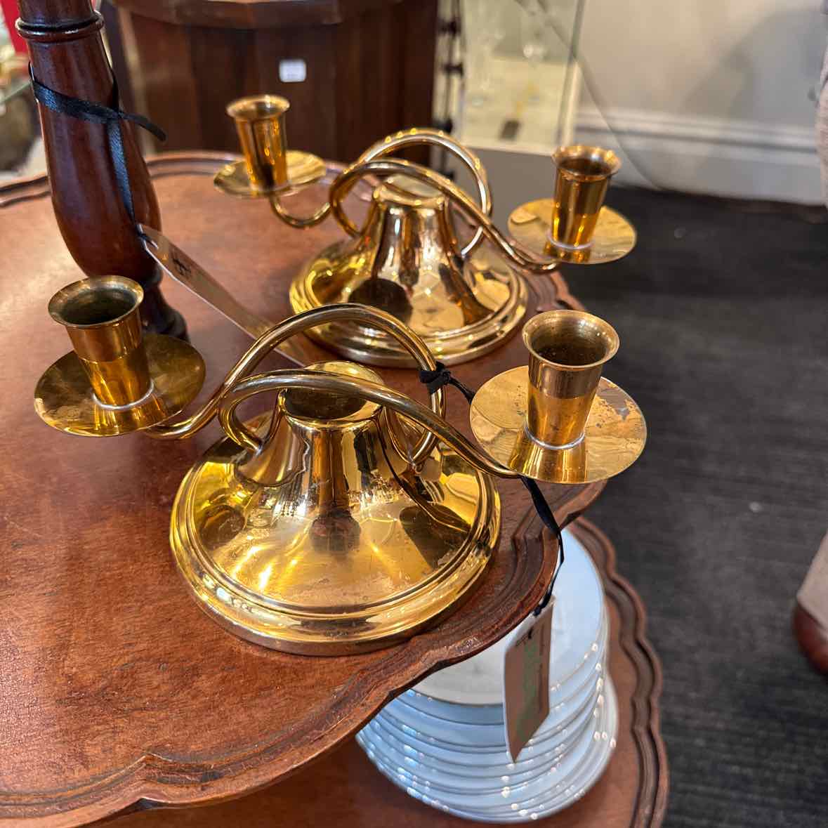 Pr. Copper Mid-Century Candlesticks