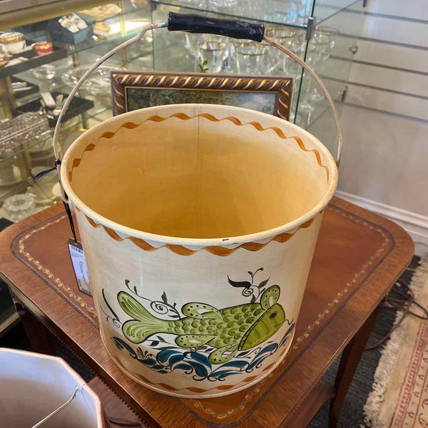 Tin Vintage Tole Fish Bucket