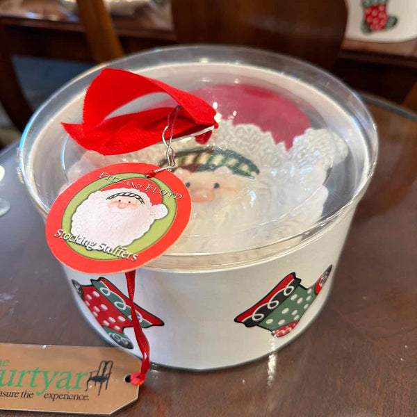 2 Fitz & Floyd Santa Dishes in Box