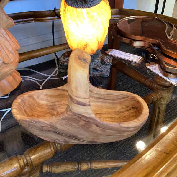 Cherry Wood Olive Basket