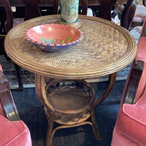 Round Rattan Table
