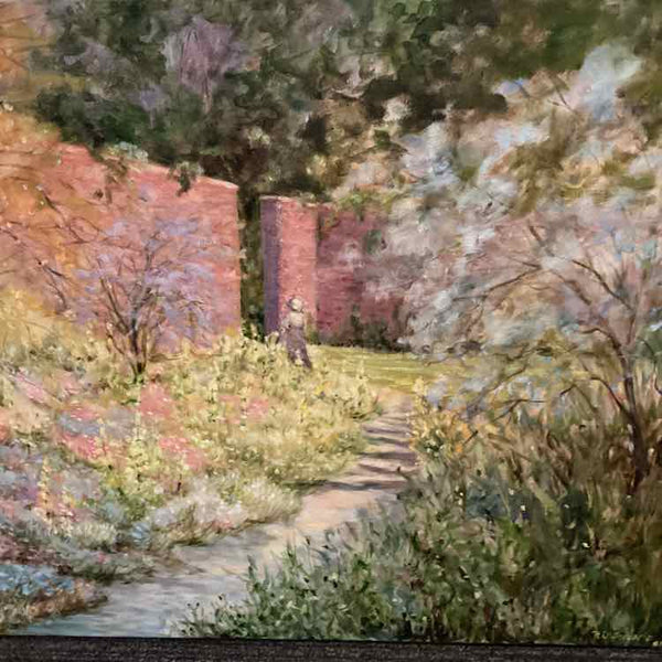 City Pathway Oil Painting