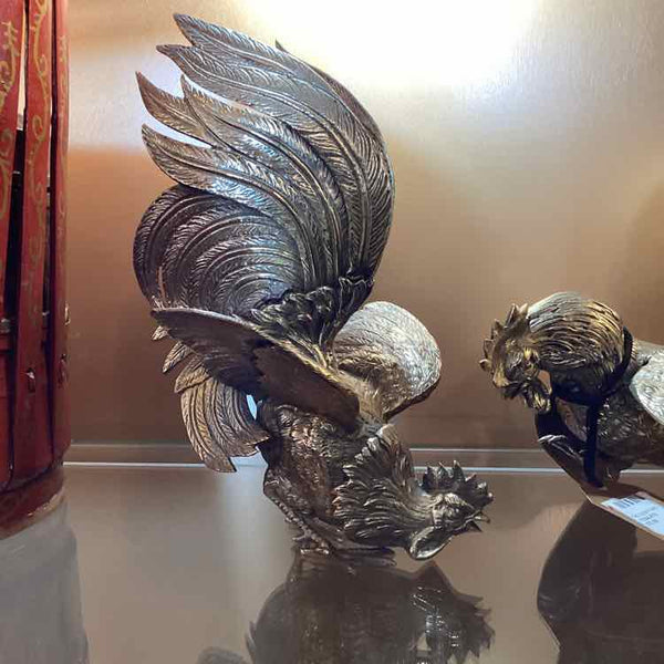 Pair Of Metal Roosters