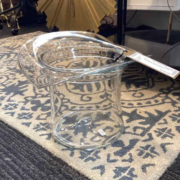 Large Glass Hat Shaped Ice Bucket