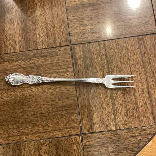 Eleven  Silverplated Cocktail/Seafood Forks, Monogrammed "M"