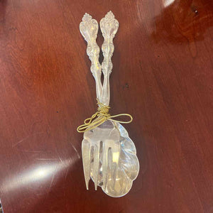 Silverplate Meat Fork And Spoon