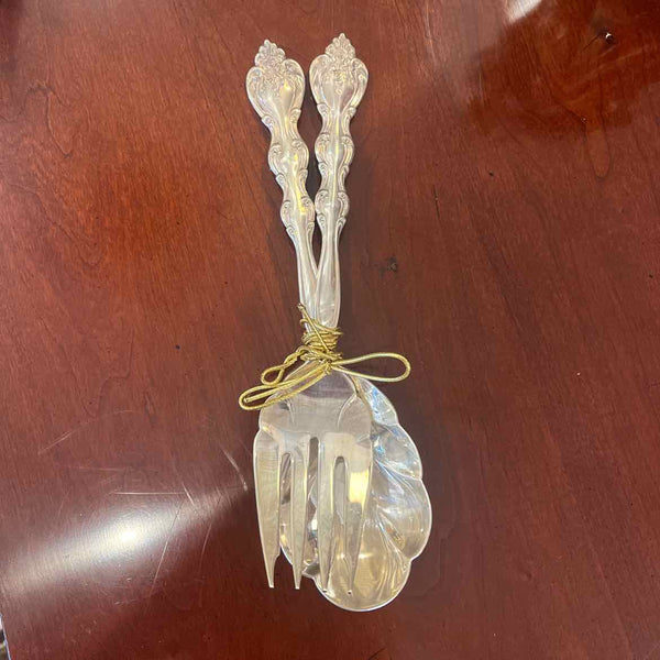 Silverplate Meat Fork And Spoon