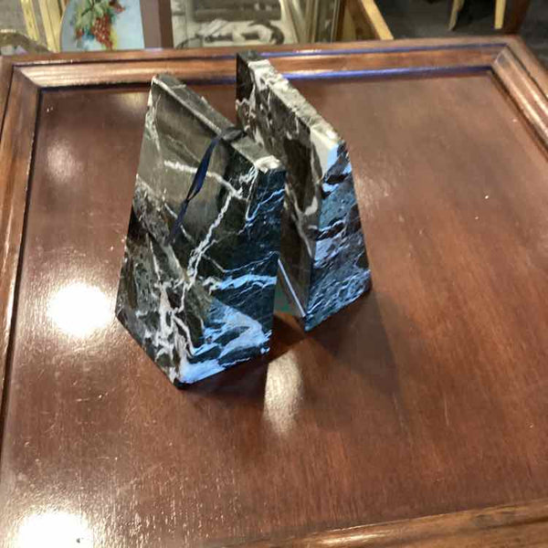 Marble Bookends - Black/White