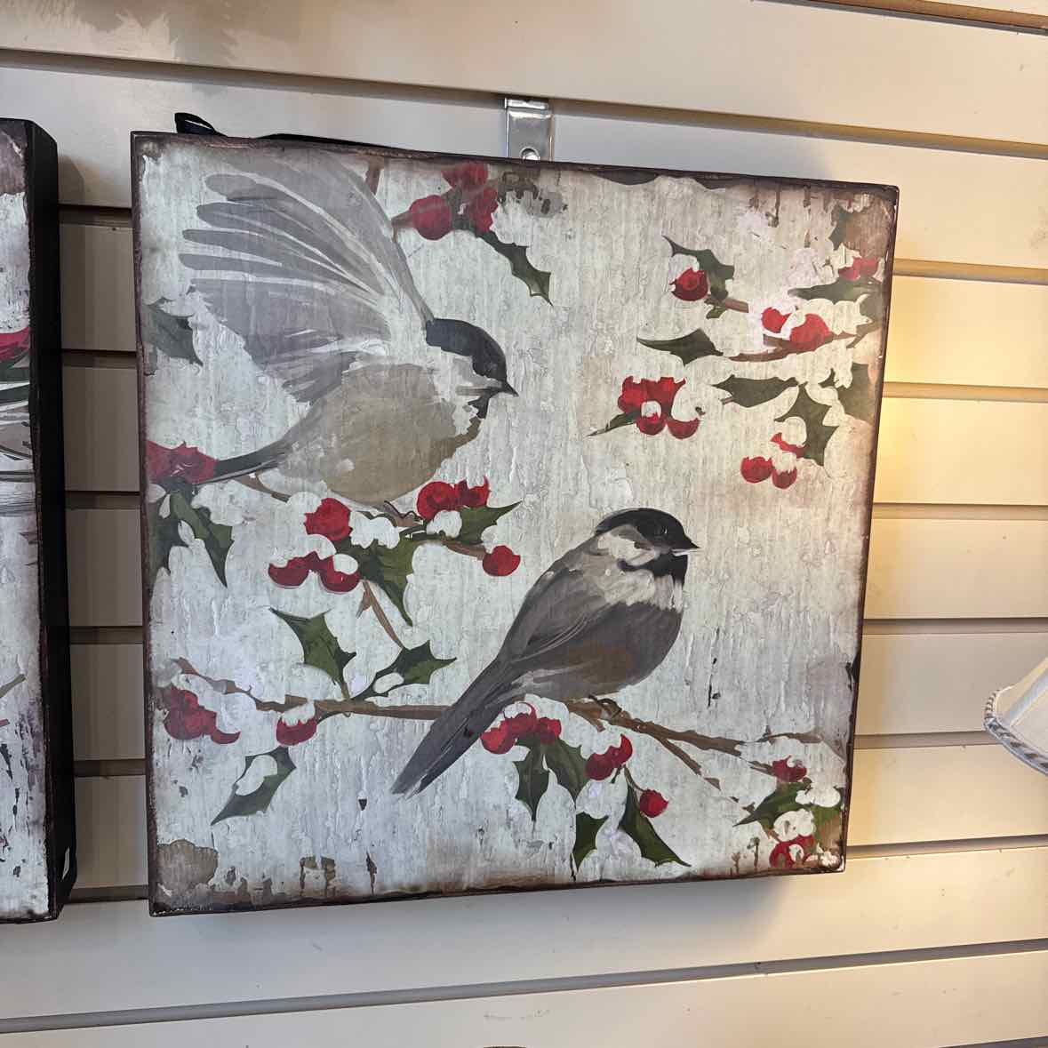 Chickadee Wood Block Art