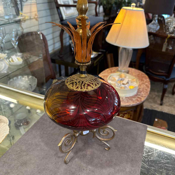 Amber Glass Lamp