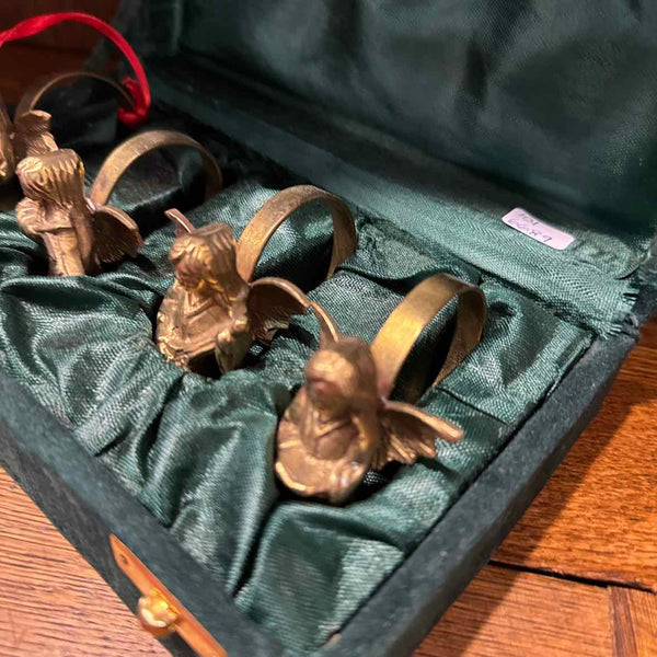 4 Brass Angel Napkin Holders