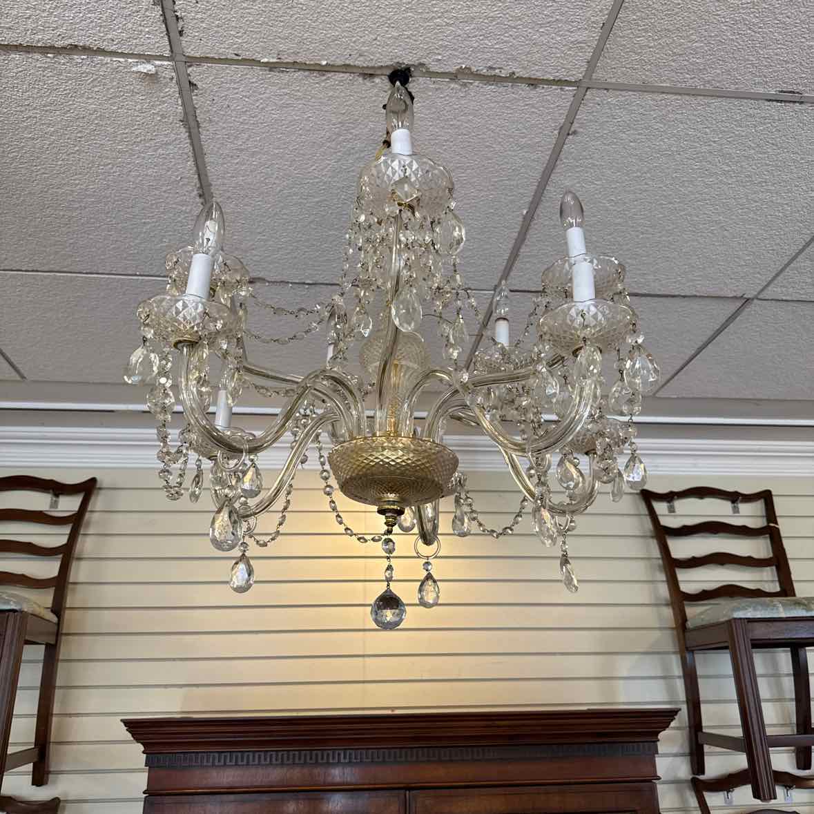 Ten Light Crystal Chandelier