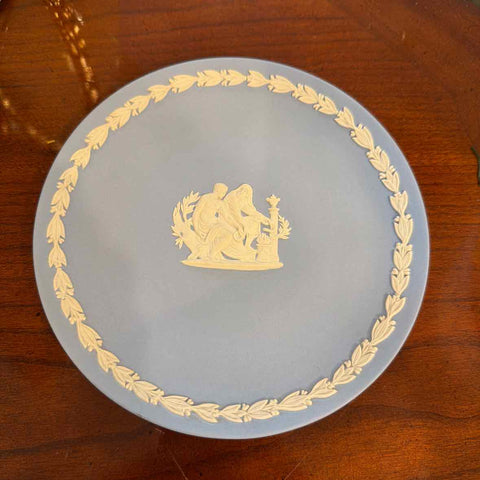 Blue/White Jasperware  Rd. Dish (Wedgwood)