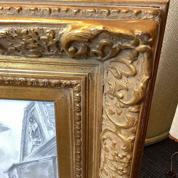 Pencil Print In Gold Frame