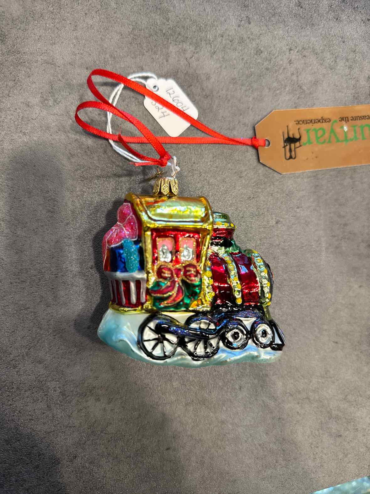Rdko Glass Train Ornament