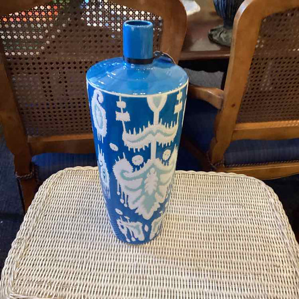 Ikat Design Azure Vase