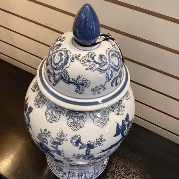 Blue And White Chinoiserie Jar