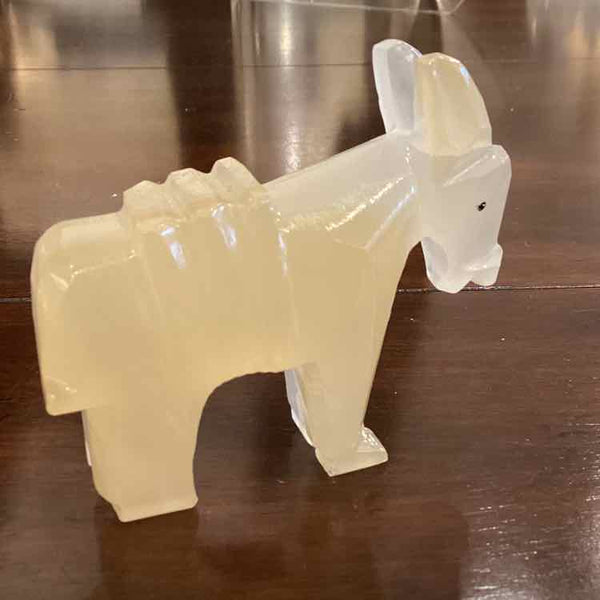 Vintage Mexican  Onyx Carved Burro