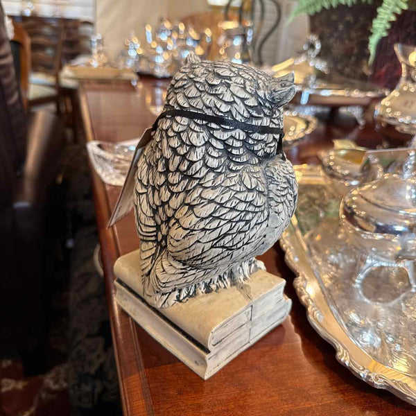 Owl on Book Figurine