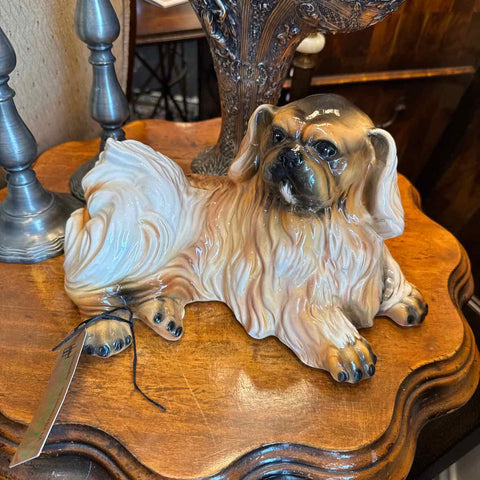 Vintage Italian Ceramic Pekingese Dog