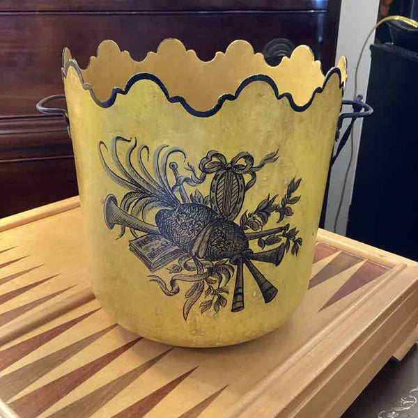Yellow Tole Planter